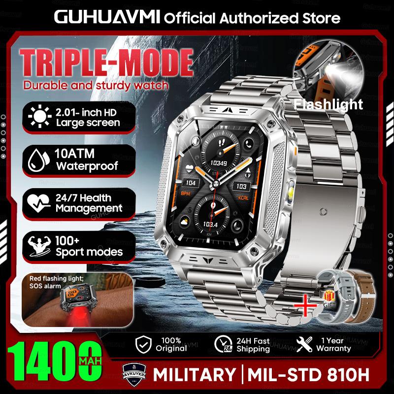 New 1400mAh Super Battery Durable Adult Smart Watch 2.01 inch GPS Trajectory 10ATM Waterproof BT Call Sports Smartwatch Men