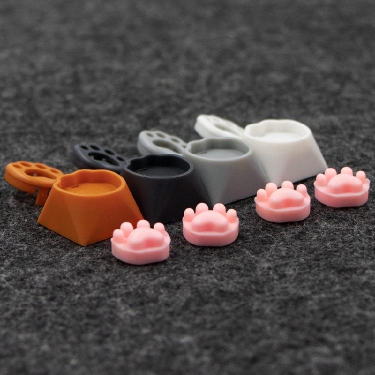 Silicone Cats Claw Keycaps Easy Installation 3D Textured Design NonFade Durability Keycaps For Gaming &Office Keyboards