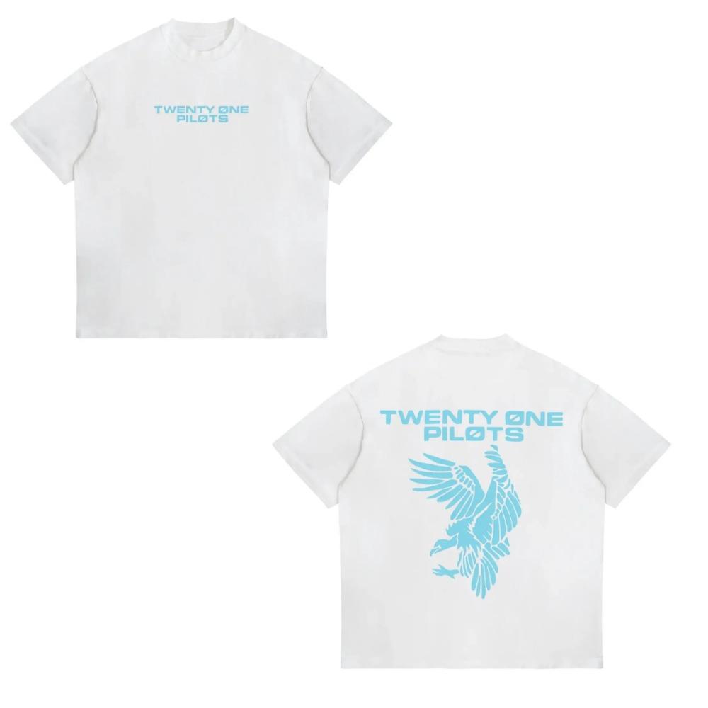 Hip Hop T-Shirt Twenty One Pilots Band Damen Herren Kurzarm Übergroß Y2k Rapper Streetwear Punk Street Harajuku Unisex Tees