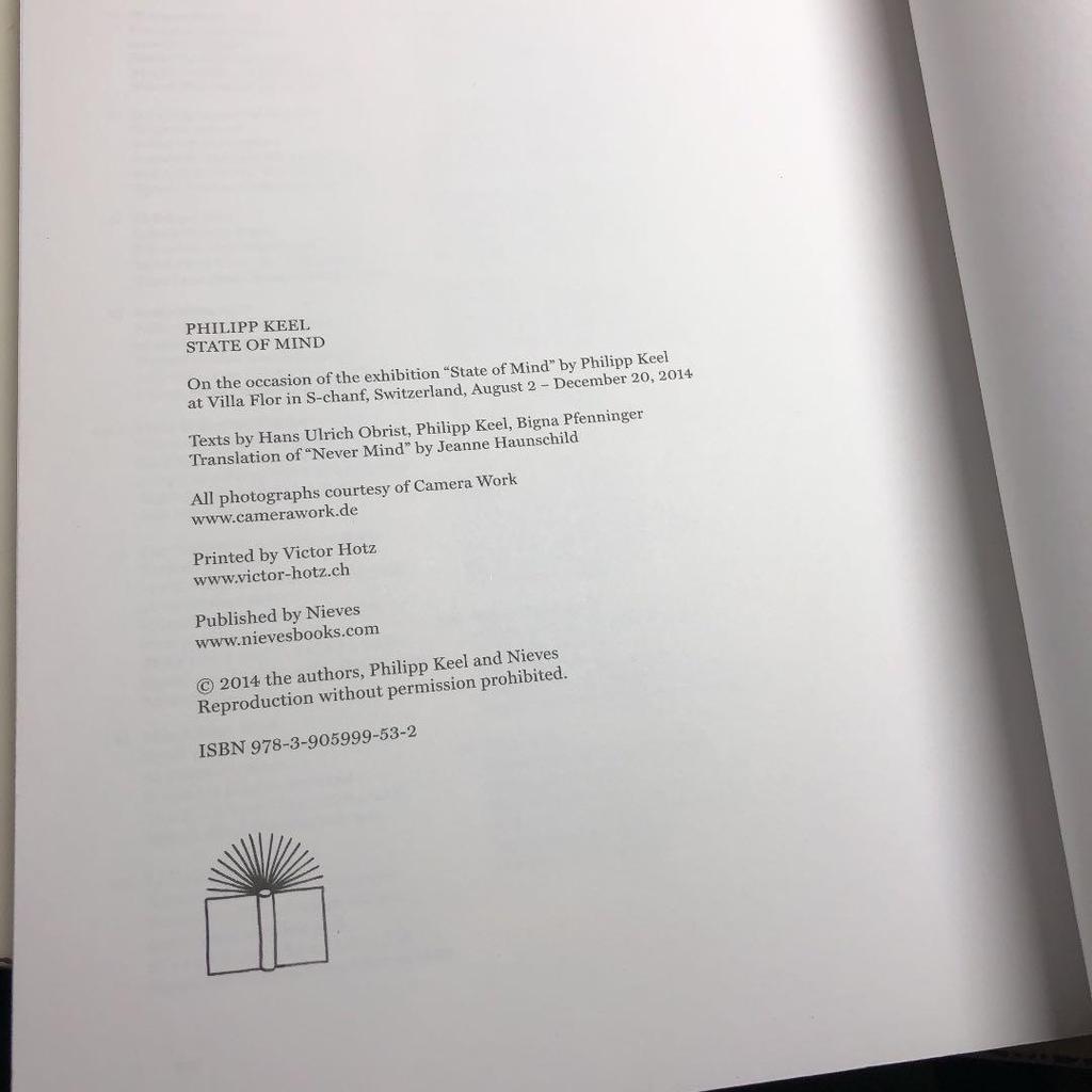 [USED] Foreign books/Exhibition Catalogues PHILIPP KEEL/STATE OF MIND