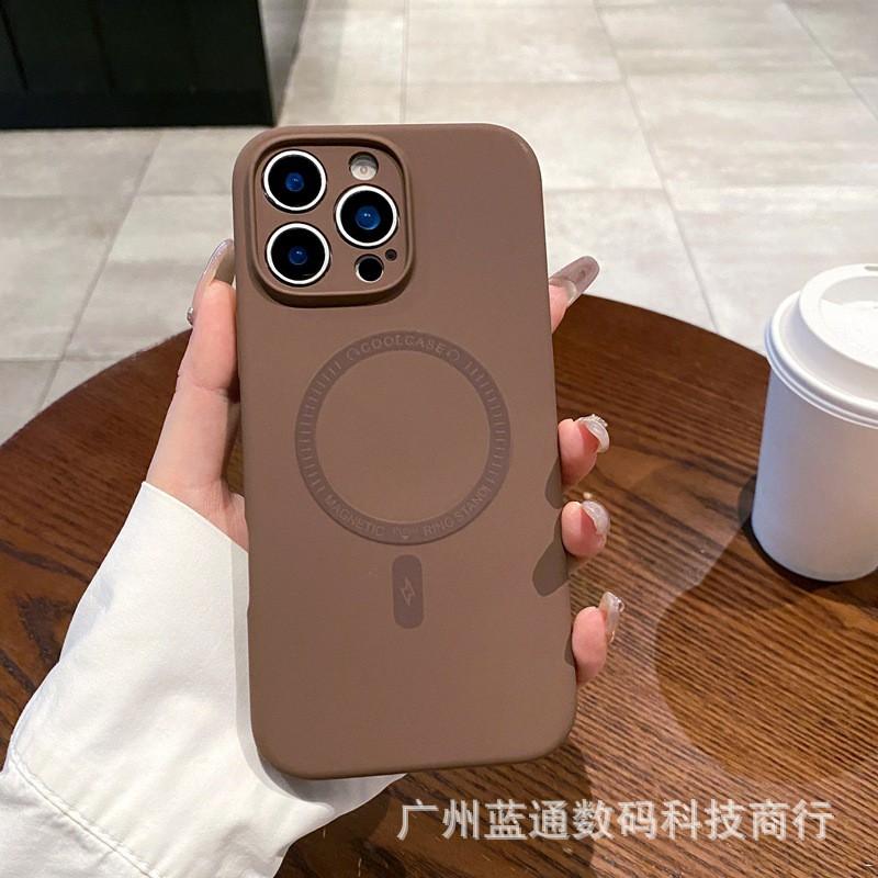 Liquid Silicone Phone Case With Magnetic Snap IPhone 16 Pro Max 17 Shockproof Soft Cover