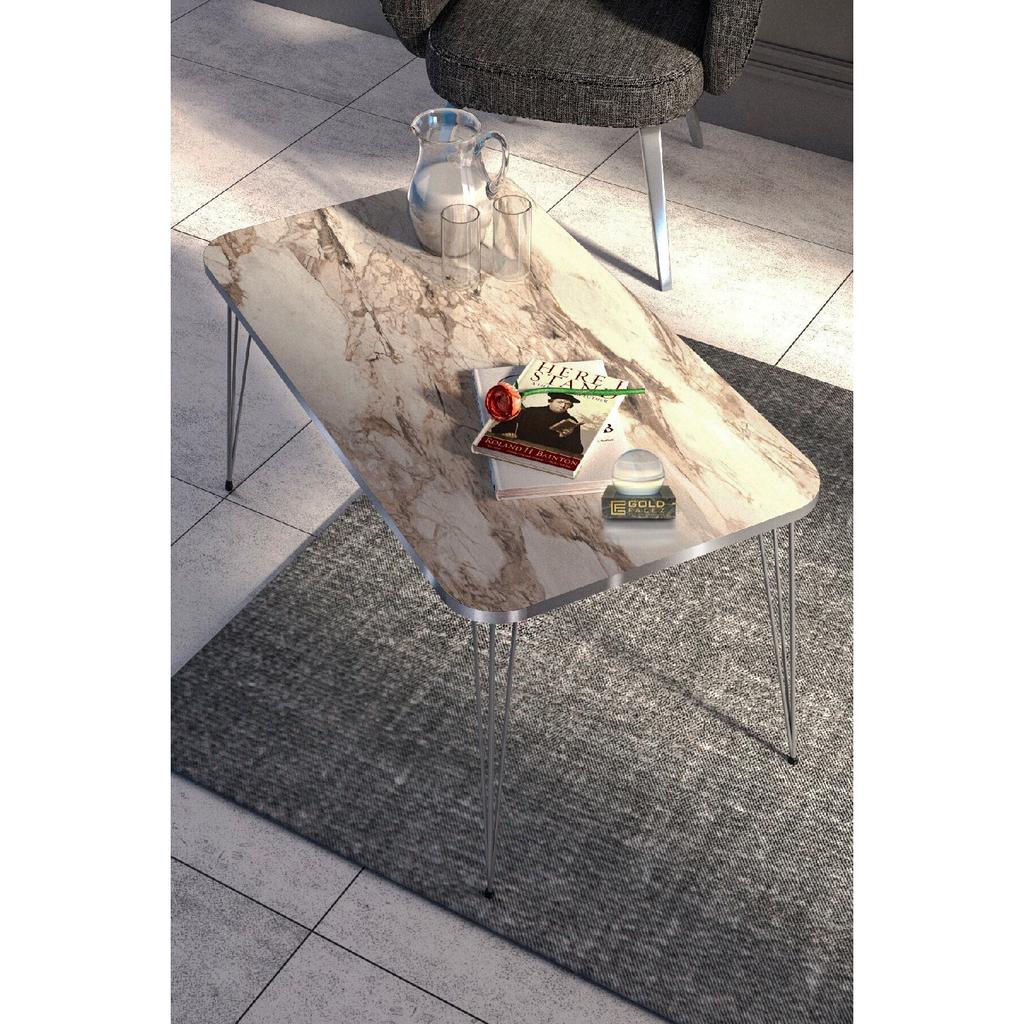 Coffee Table Square Silver Bendir Wire