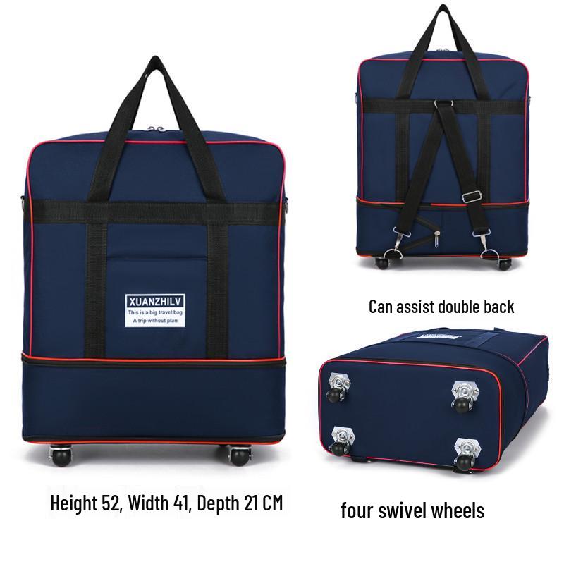 Expandable Large Capacity Foldable Travel Luggage with Universal Wheels (158 cm)