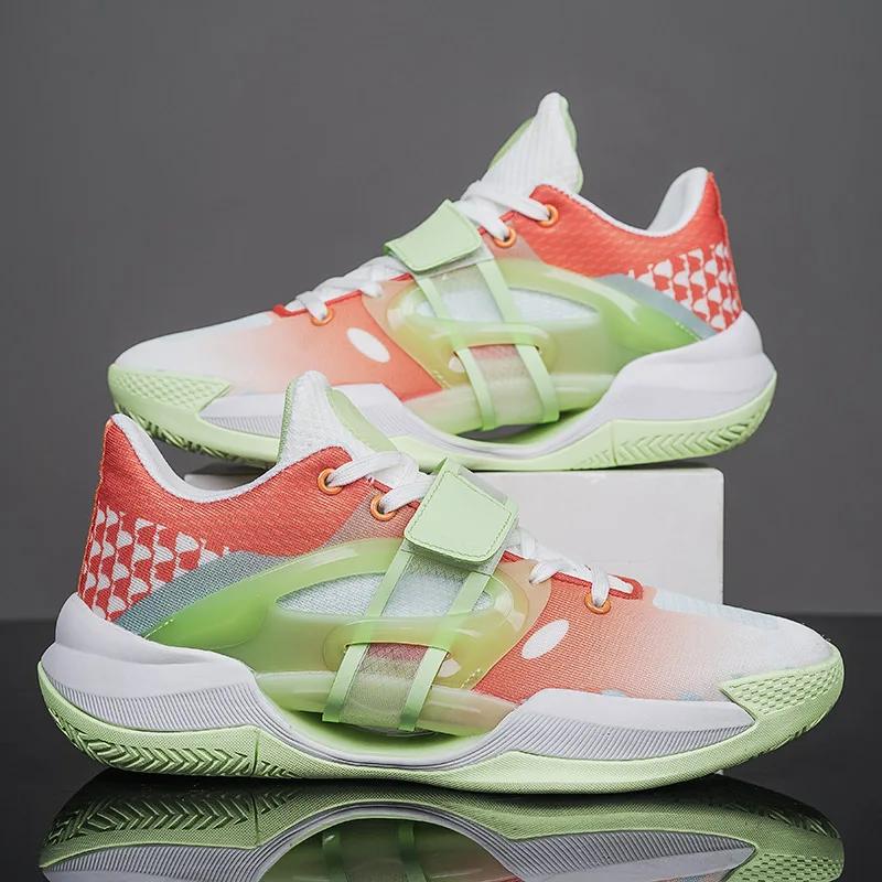 Men Basketball Shoes Fashion Outdoor Training Sports Shoes Rebound Anti Slip Breathe Basketball Professional Competition Shoes