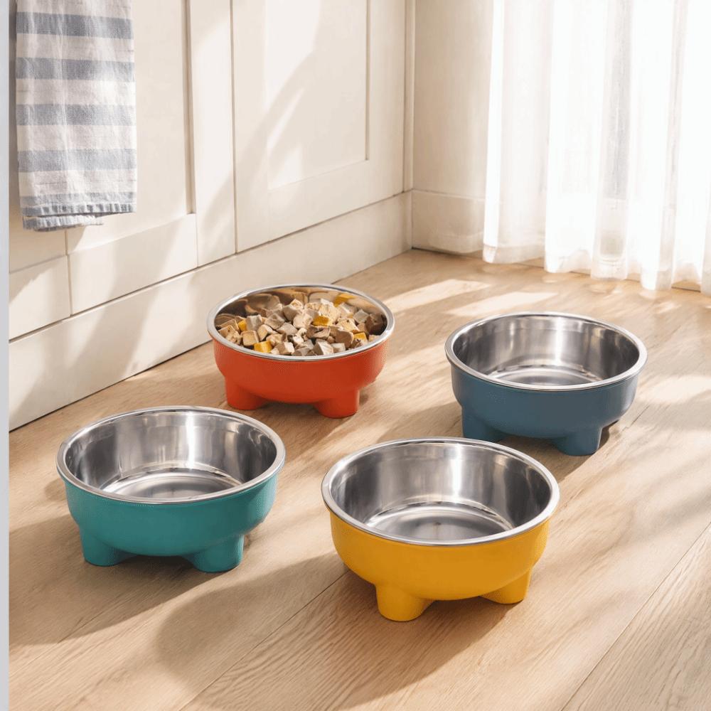 Anti-Spill Cat Food Bowl Stainless Steel Pet Dish Creative Pet Feeder For Kittens