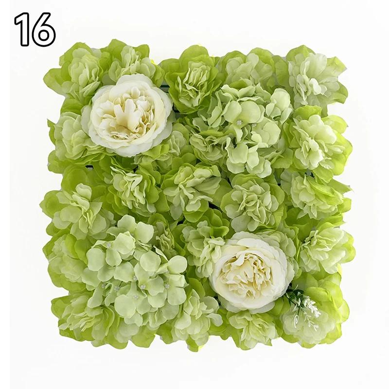 35x35cm Color Artificial Rose Flower Wall Panels Faux Rose Flower Row Stage Backdrop Layout Wedding Proposal Party Home Decor