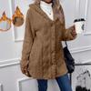 Women's Hooded Long Sleeve Cardigan Regular Fit Urban Style Fleece Coat Casual Jacket