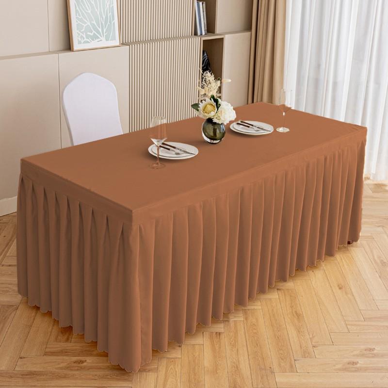 Modern Minimalist Table Skirt Hotel Conference Banquet Rectangular Dining Tables 120-240cm Length