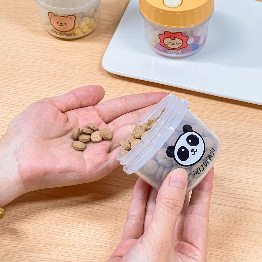 Mini Plastic Medicine Pill Box Travel Portable Pill Dispenser Medicine Container With Handle Sealed Moisture-Proof Pill Case