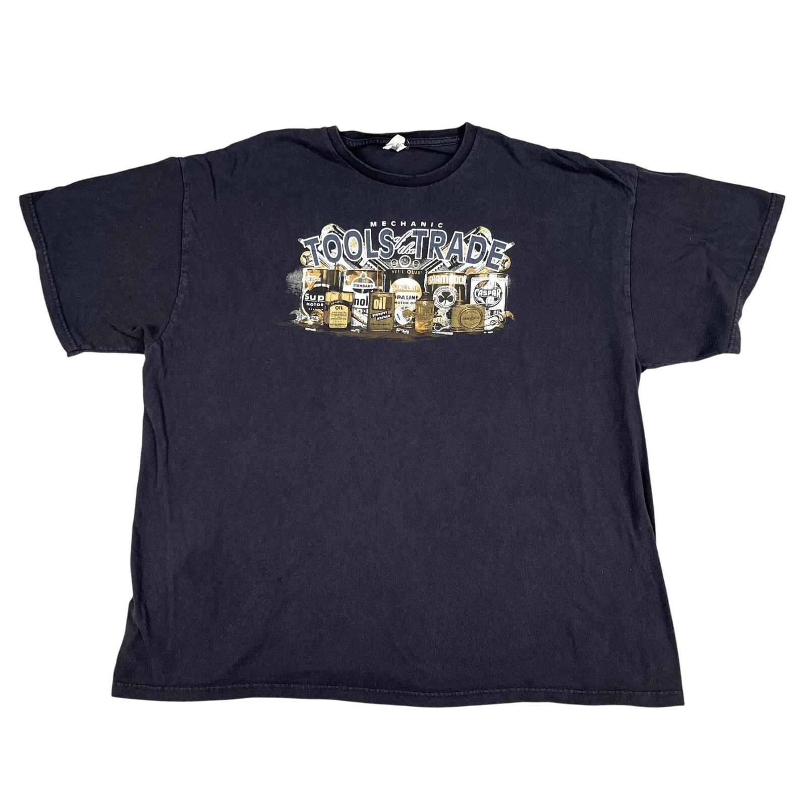 Auto Mechanic Tools of the Trade 100% Cotton Black T-Shirt Sz 3XL XL