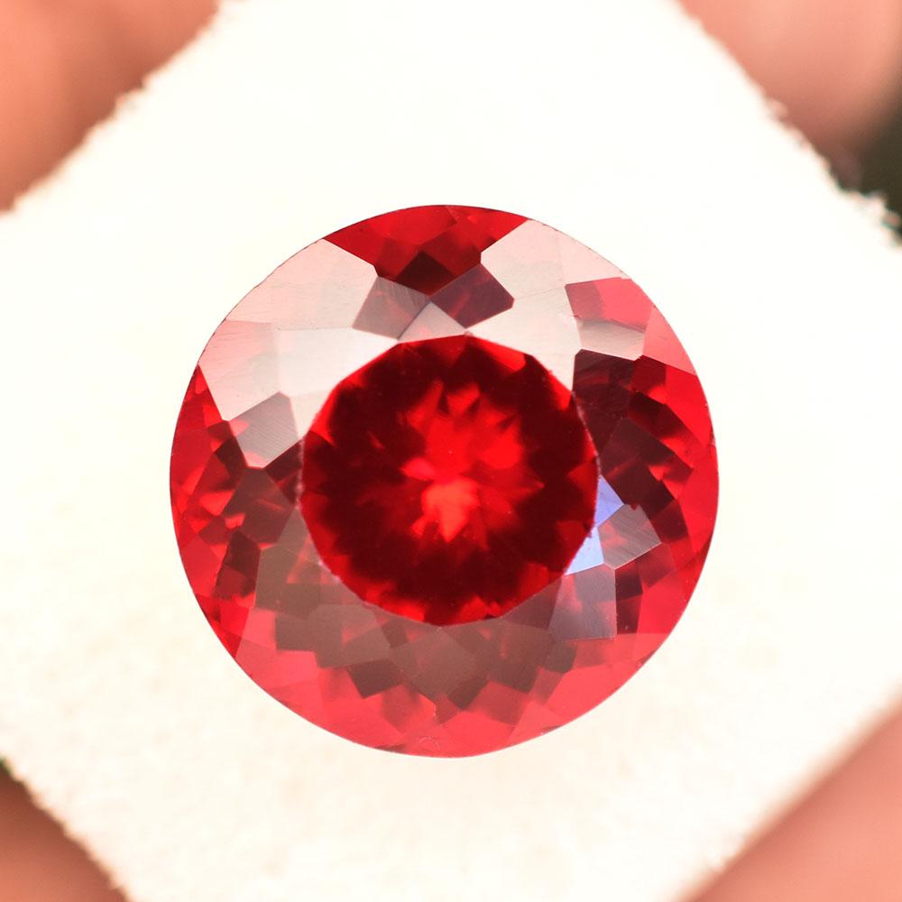 Natural Red Ruby Loose Gemstone 12 Ct Ring Making Round Cut for Jewelry Making and Gem Collections