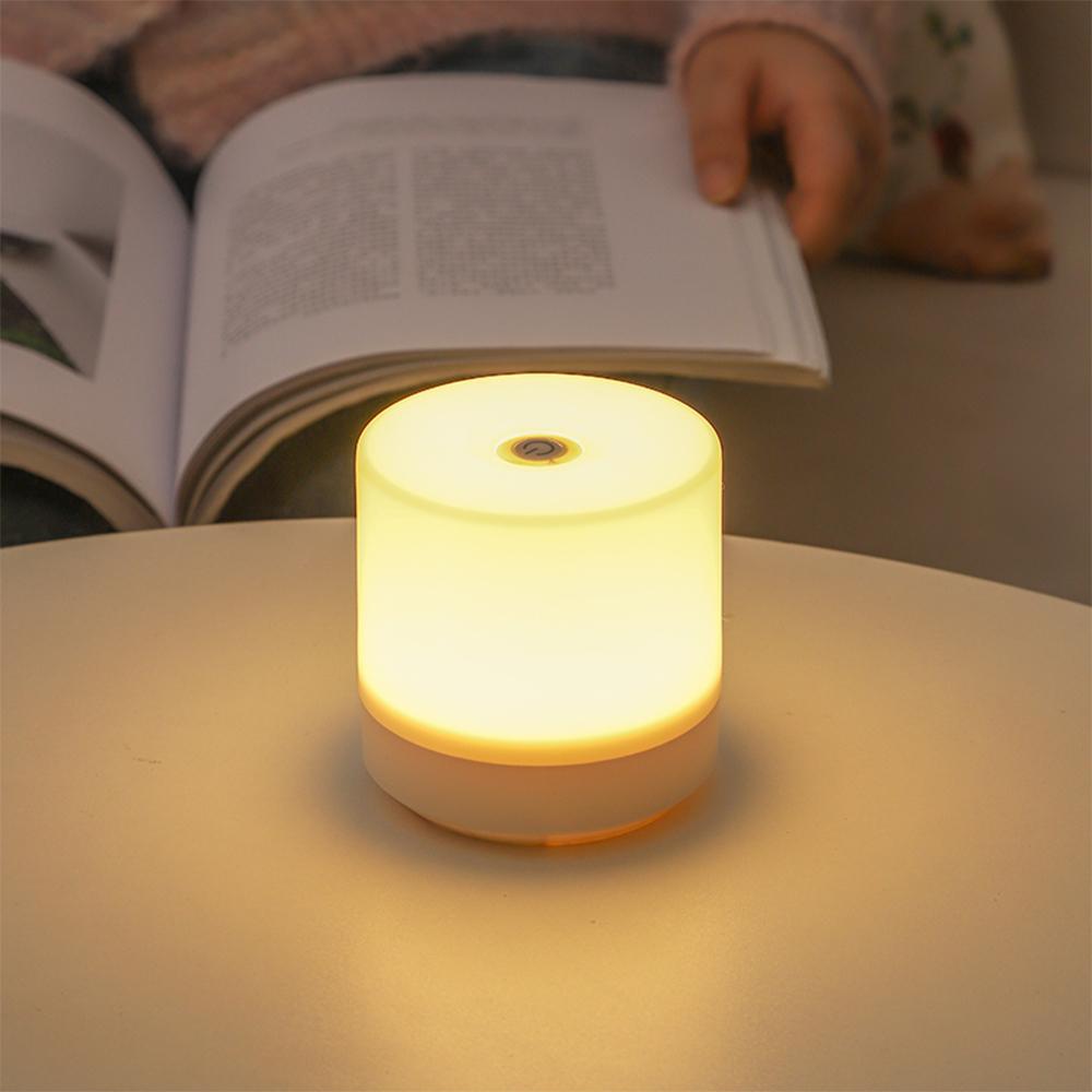 Lampă de noptieră cu USB creativă, lampa de masă cu reglaj la atingere, lumină de noapte cu LED, pentru dormitor, cămin, lampa de citit pentru cărți pentru studenți, 2024