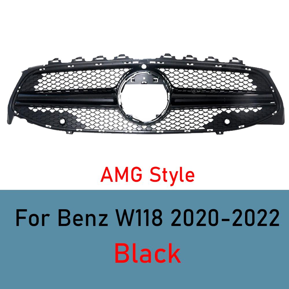 For Mercedes CLA W118 2020-2025 Front Grille ABS AMG Style Sport Mesh Radiator Grill Cover Bumper Trim Accessories