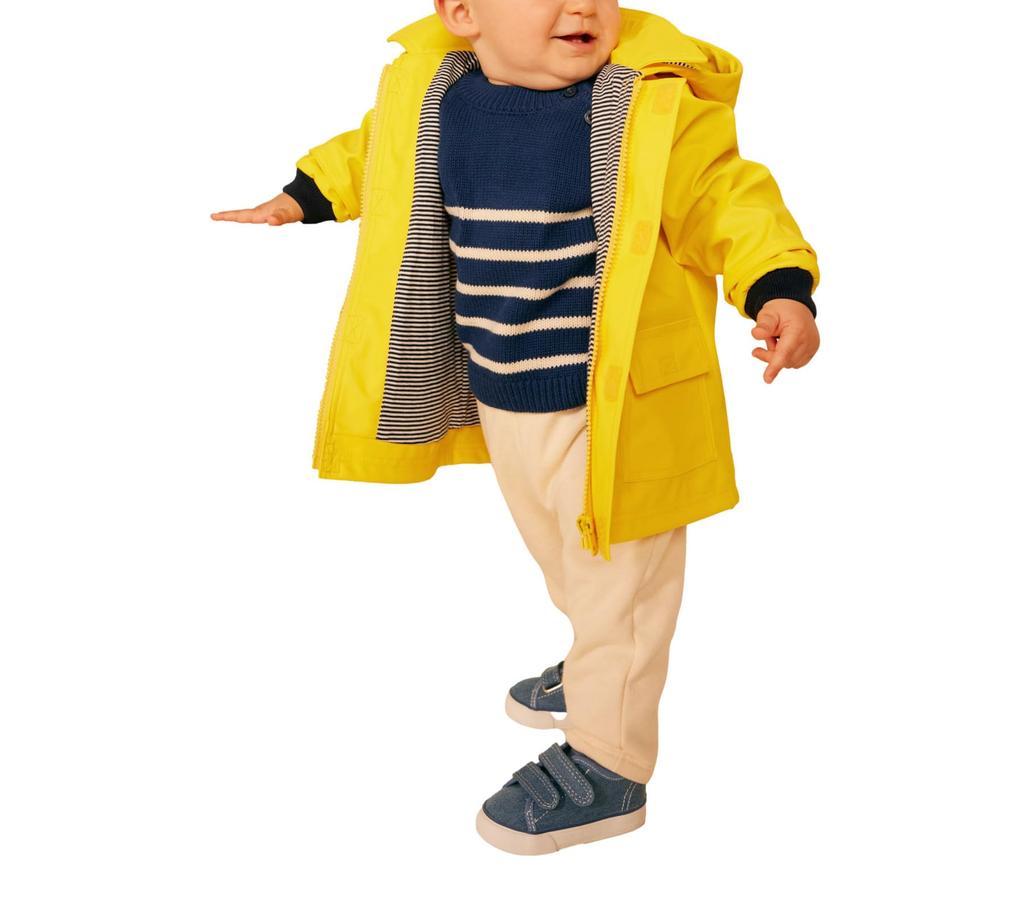 Petit Bateau Yacht Parka A08FB Bright 18 81cm Yellow, Months,