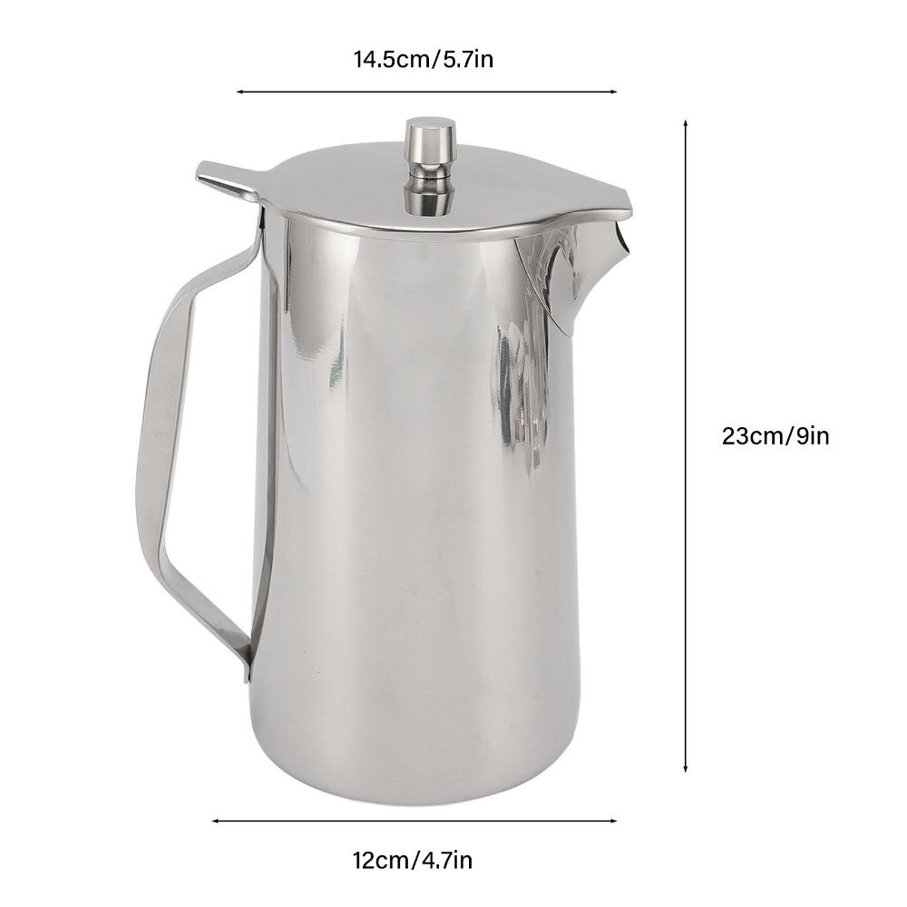 Silver Cold Water Kettle Stainless Steel Beverage Pitcher Modern Water Jug  Home Restaurant