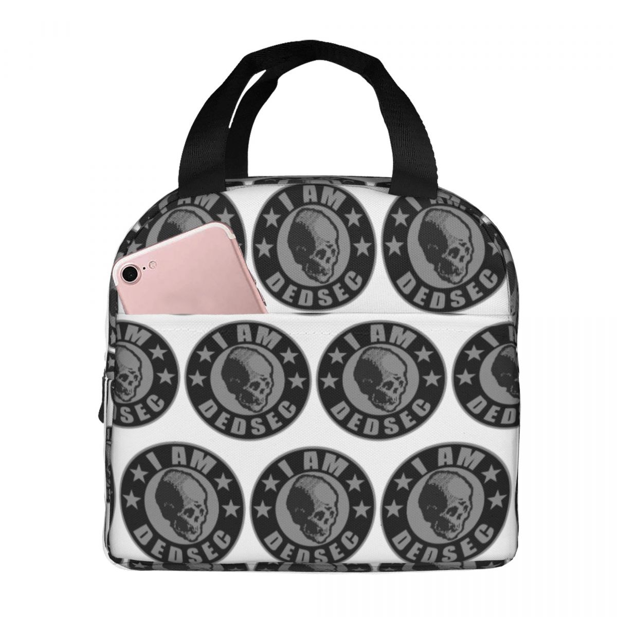 I Am Dedsec Insulated Lunch Bag for Kids School Cooler Thermal Food Box Tote Portable Lunch Boxes Container One Size