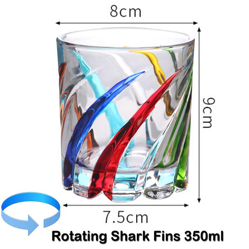 Whiskey Glasses with Colorful Painting, Scotch Whisky, Bourbon, Cocktails, RUM, Durable Whiskey Glasses