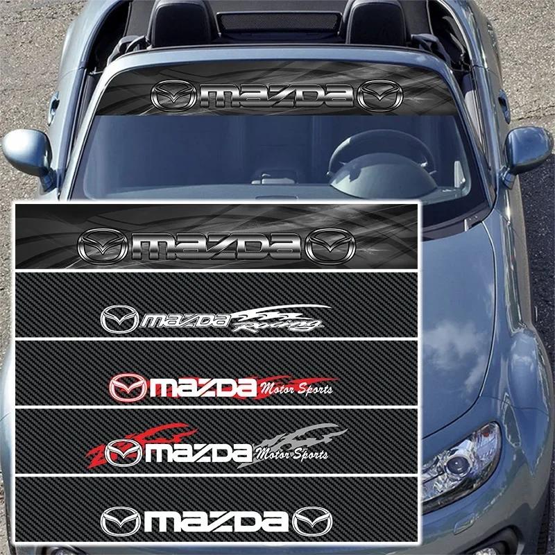 2025 Hot Car Front Windshield Reflective Sticker Rear Window Decals for Mazda 2 3 5 6 Axela Atenza Speed CX7 CX5 CX9 CX30 RX8 RX
