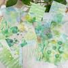 50pcs/lot Memo Pads Material Paper Flowing light reflects color Junk Journal diary Scrapbooking  Background Decoration Paper