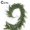 1.5/1.8/2.7M Length Christmas Pine Garland Simulated Plastic Winter Greenery Pine Garland For Christmas Fireplace Home Deco U3R8