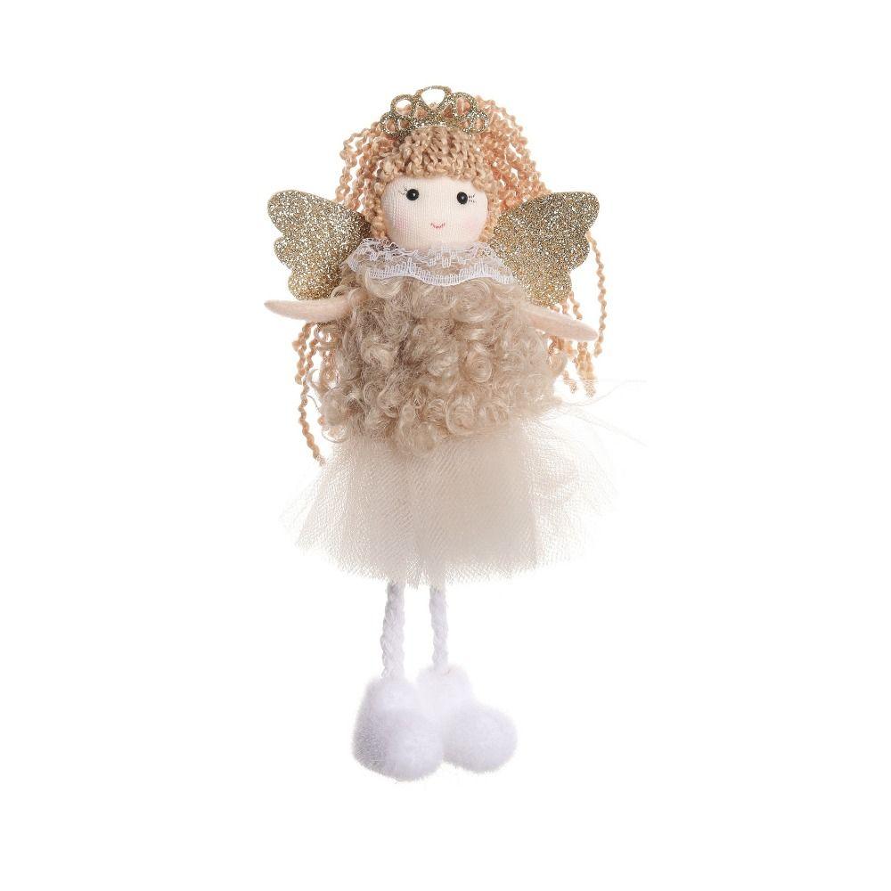Handmade Christma Doll Ornaments Durable Xmas Angel Ornaments Funny Plush Angel Pendant  Home Decor