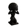 Desktop Ornament, Stress Relief Dark Matte Texture Figure, 3D Printed Funny Brain Sculpture for Office Study