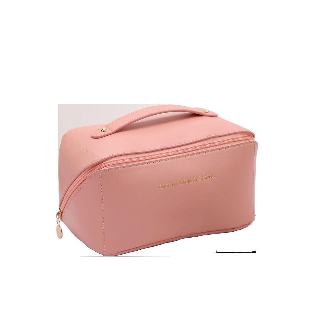 PU Leather Large Capacity Travel Makeup Bag - Portable Women's Wash Bag