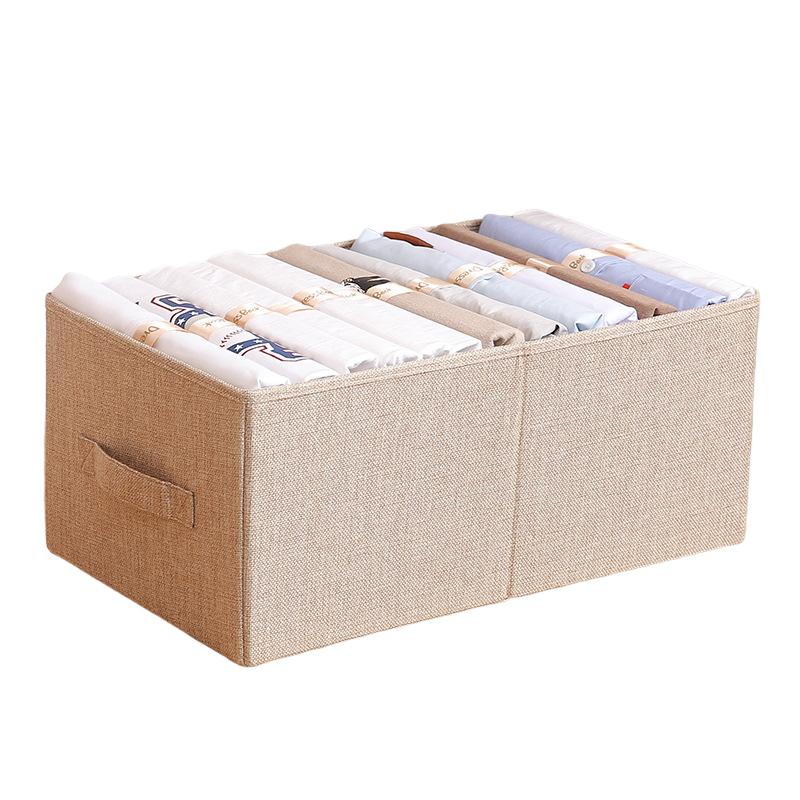 

1PC Foldable Cloth Storage Box Fabric Clothes Container Wardrobe Organizer Bedroom Closet Living Room Fabric Storage Boxes S
