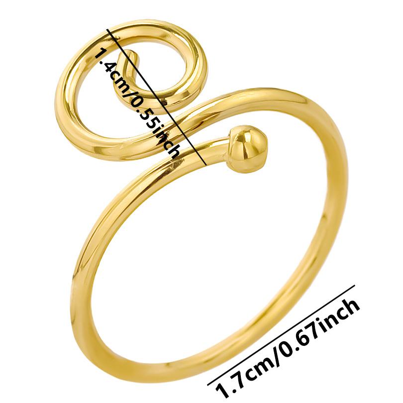 1/5Ppcs/Lot Real Gold Plated Stainless Steel Rings For Women Men Accessories Open Adjsutable Chunky Butterfly Heart Ring Anillos