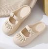 Summer new hole shoes bag head slippers women's non-slip cute casual home wear soft bottom breathable