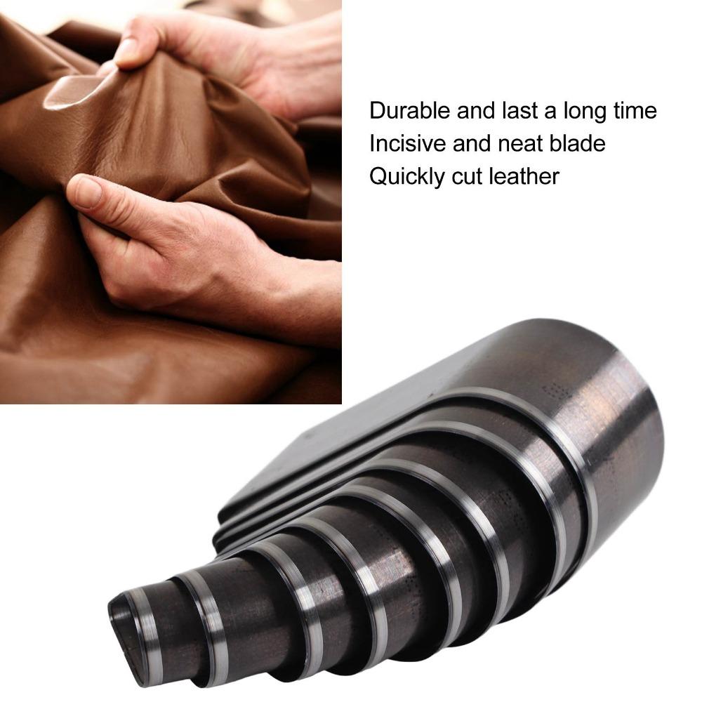 8 Pcs Teardrop Shape Leather Cutting Dies One Hole Design With Storage Box Leather Punching Tool Carbon Steel Leather Die Cutter