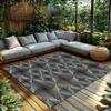 Tuniu Geometric Gray Silver Area Rug NonSlip Home Floor Mat Living Room Rug