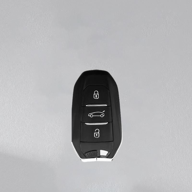 Zinc Alloy Leather Car Smart Key Case Shell Cover O Protector Fob for Peugeot 308 408 508 2008 3008 4008 5008 Keychain Accessories