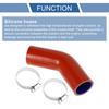 X AUTOHAUX 1 Set 40mm/1.57" ID 90mm/3.54" Length 45 Degree Red Blue Car Silicone Hose Clamp Hose Universal