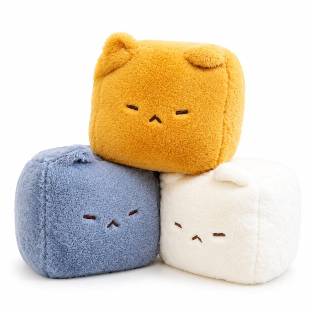 Plush Stinky Tofu Plush Toy Kawaii Cartoon Design Cat Plush Cushion Lying Cat Doll  Birthday Gift