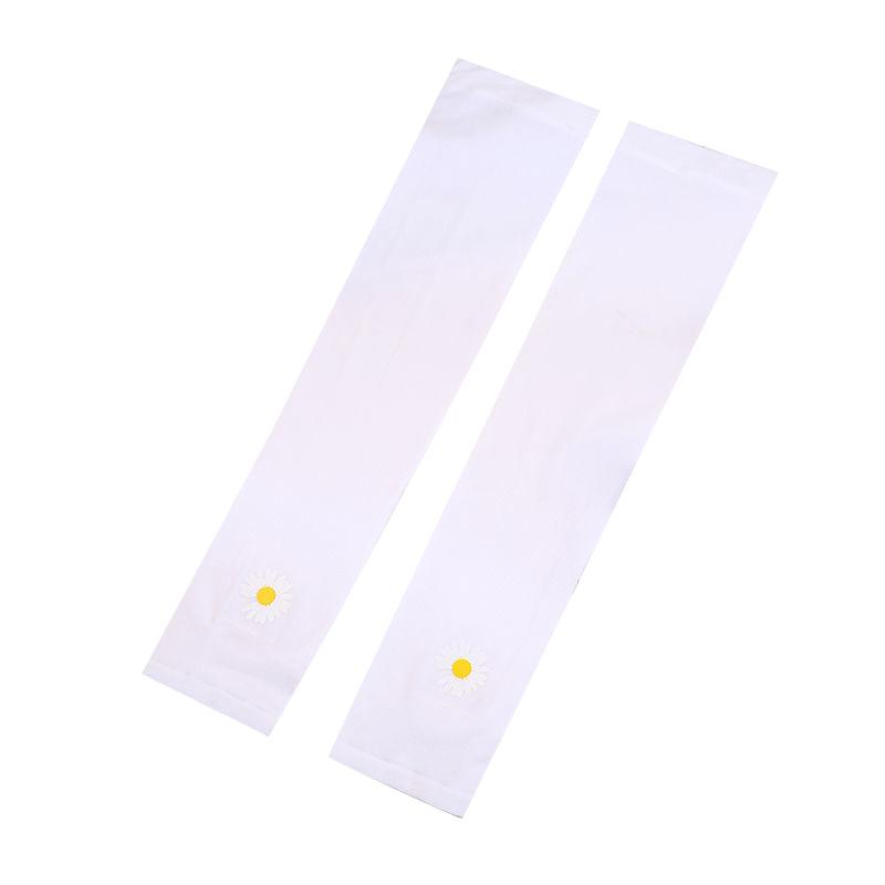Daisy Sunscreen Ice Sleeve Female Ins Breathable Uv Arm Sleeve Male Ice Silk Sun