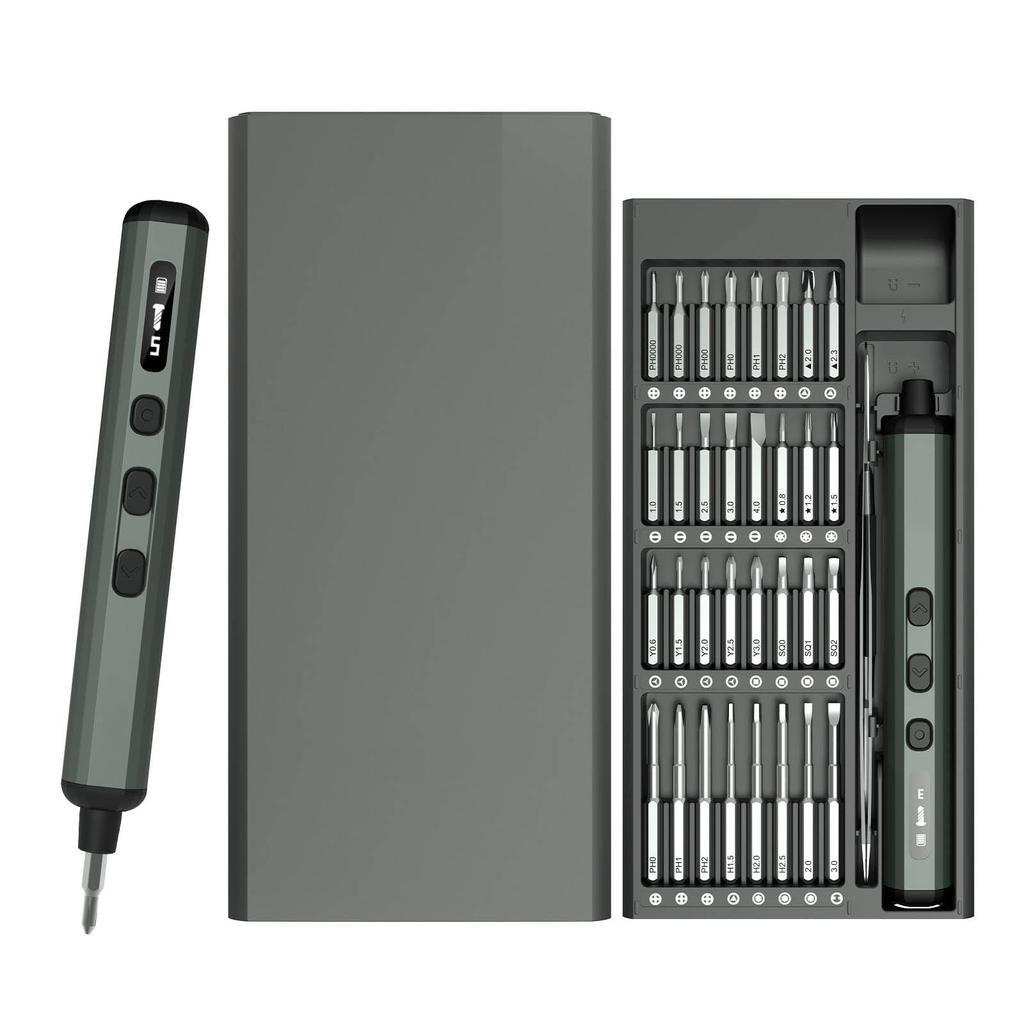 Precyzyjny elektryczny zestaw wkrętaków 68 w 1 Bezprzewodowy 64 Precyzyjne bity wiertarskie S2 5 Ustawień momentu obrotowego LED Ręczny zestaw narzędzi do napraw