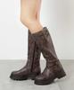 WEGO Platform Long Platform Plus Korean Style Type D Brown Women's Boots, Boots, Shoes, Sizes, Girly, Style, Leg-Lengthening, Enhancer, Gift, Spring,