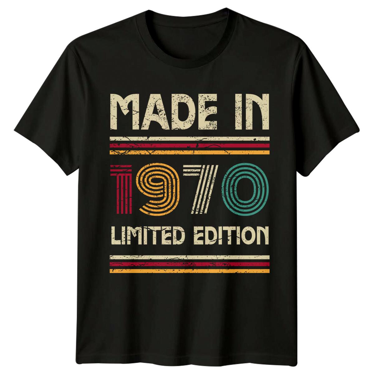 Made In 1970 Mens T Shirt 56th Birthday Gift Vintage fifty-six Year Old -b S