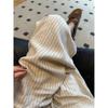 Women's High Waist Linen Striped Wide-Leg Pants - Summer 2025 Collection: Breathable, Relaxed, Slimming, Casual Trousers.
