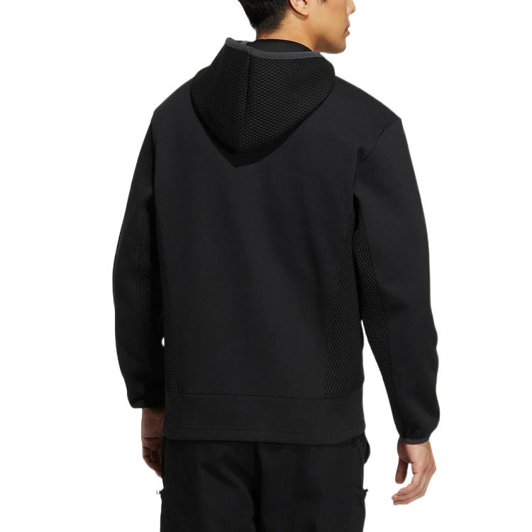 Adidas Sweatshirts Men's Black Hooded Moderate Regular HM2982-