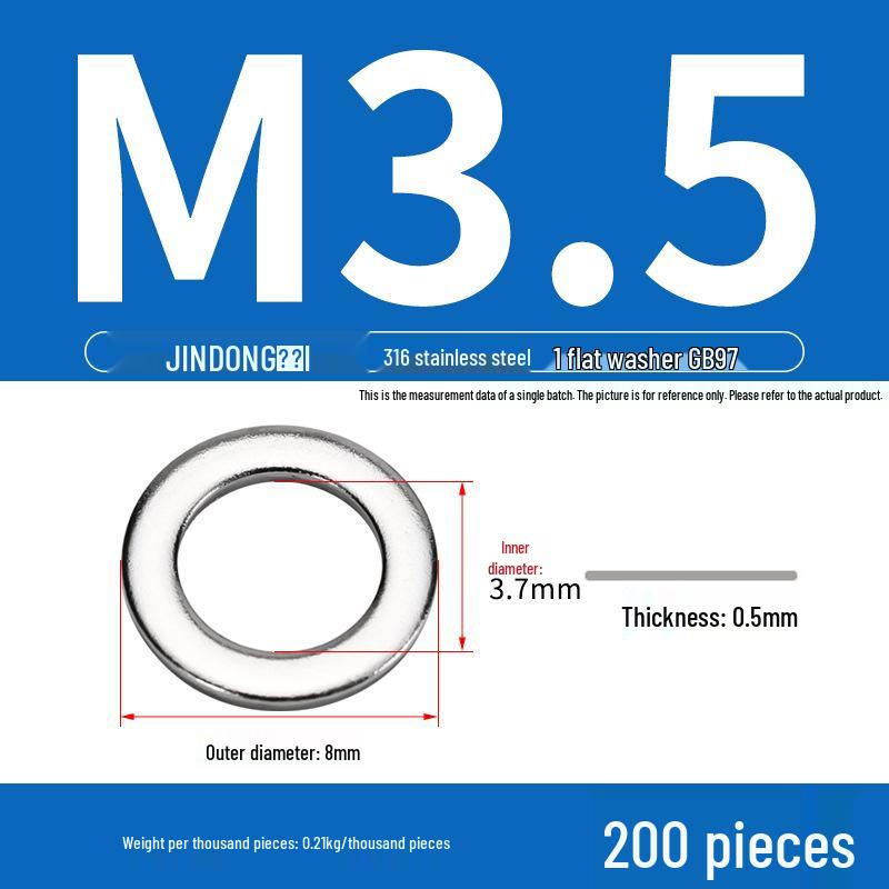 Stainless Steel 304/201/316 Oversized Thick Flat Washer Gasket Screw Washer GB97/GB96