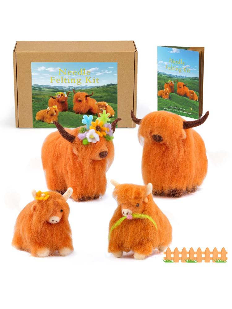 

Набор для валяния из коровьей шерсти Fenrry. Набор для валяния из коровьей шерсти для начинающих с принадлежностями для валяния. Включает иглы для валяния и инструкцию.