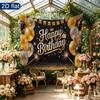 Party Backdrop Birthday Balloon Silver Photo Booth Background Front Door Decor
