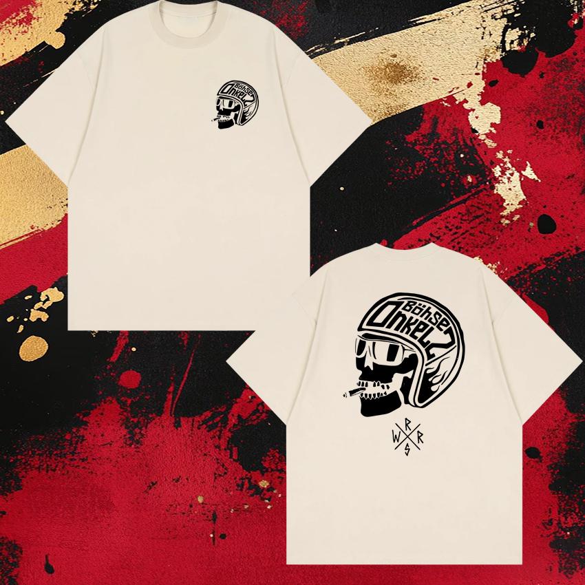 Rock Band Böhse Onkelz Helmet Tour 2026 Print T Shirts Unisex WOMEN Vintage Hip Hop Streetwear Unisex Cotton Short Sleeve Tshirts