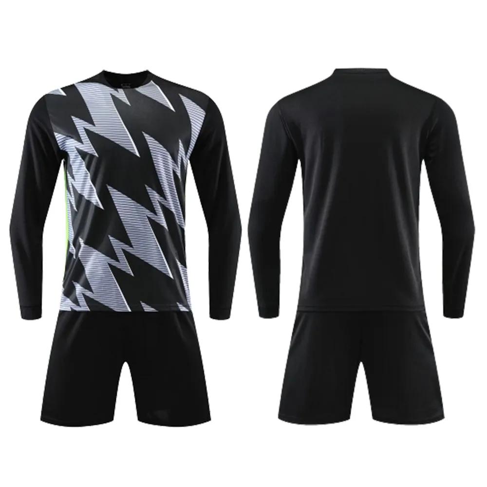 Men Kid Long Sleeve Football Jersey Set New Season Team Soccer Training Match Sports Uniform Suit for Children