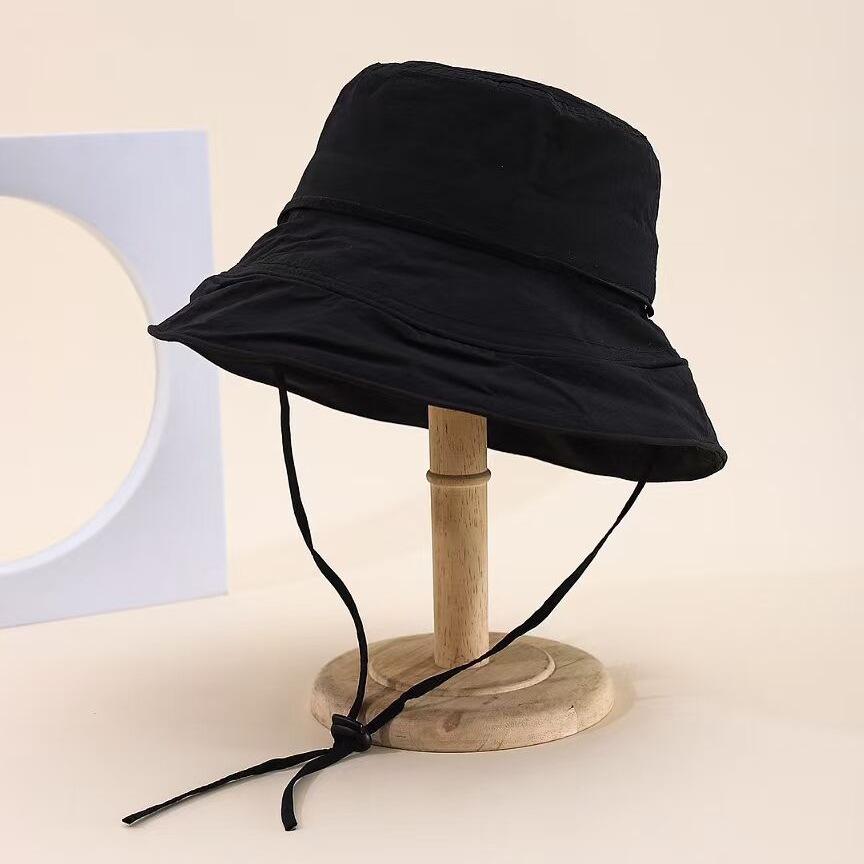 Women'S Bucket Hat Spring Summer Windproof Sunshade Fisherman Cap Female Sunscreen Sun Hat Cloth Foldable Sunhat New