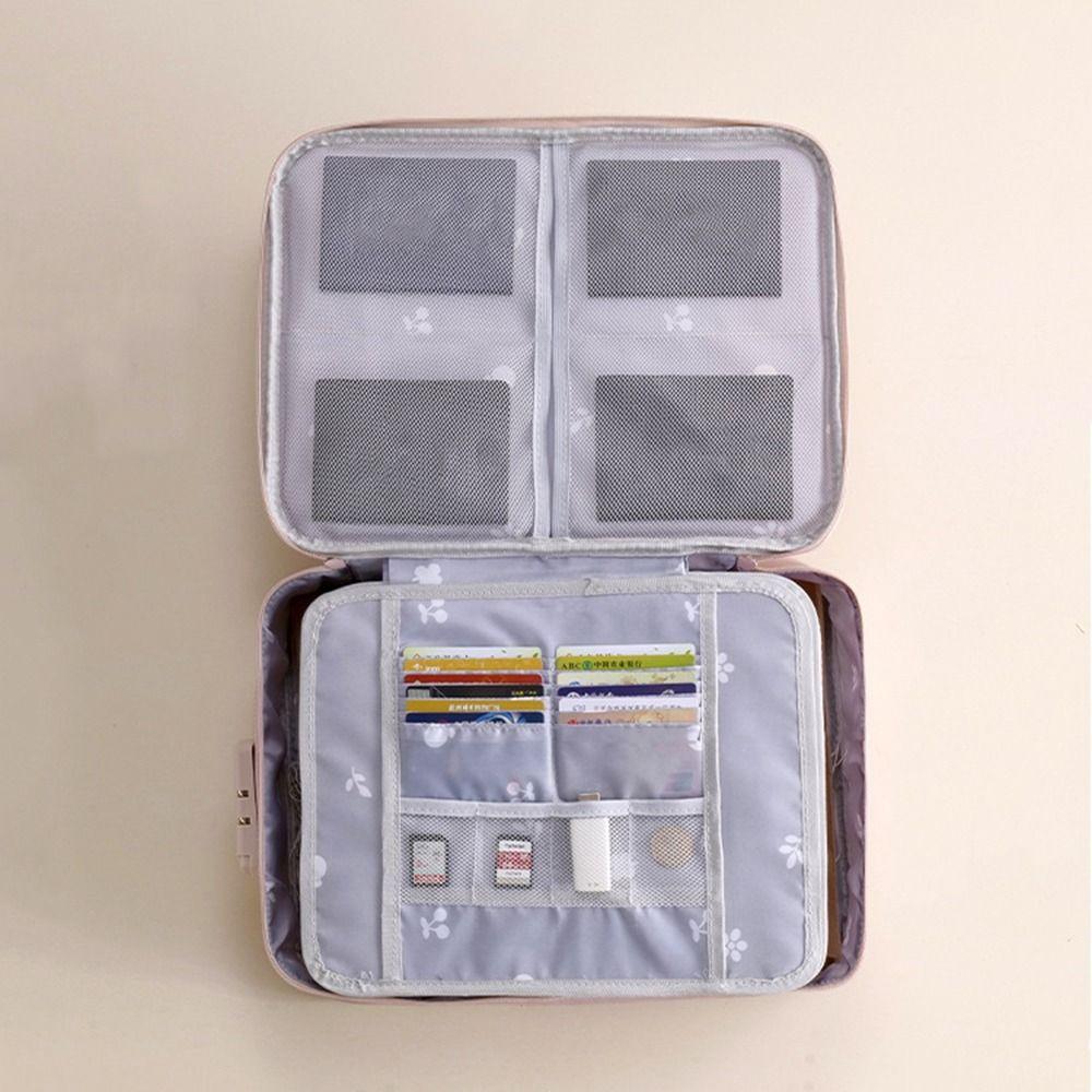 Dokumente Tickets Aufbewahrungstasche mit großer Kapazität Dreilagiger Reisepass Aktenkoffer für Zuhause