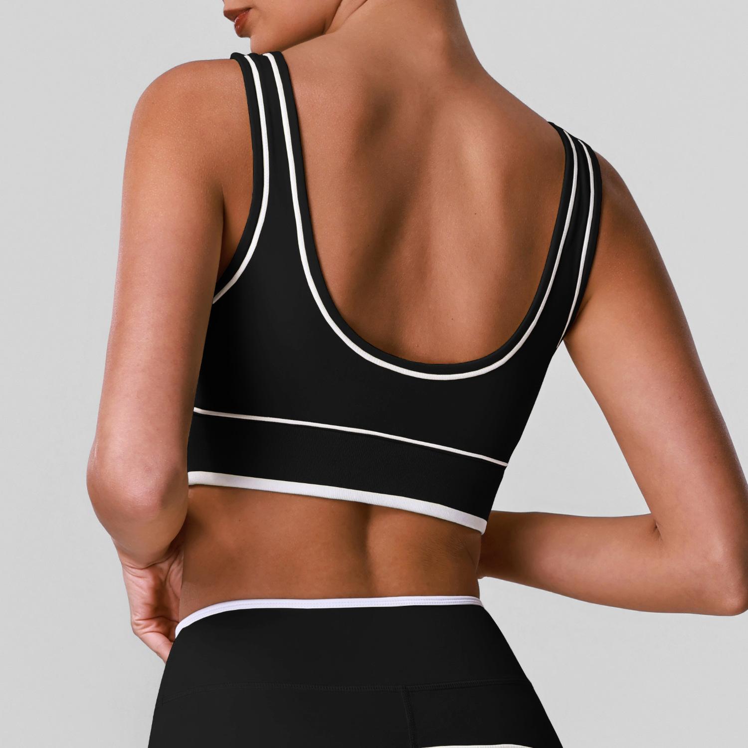 Women s Colorblock Trim High Impact Sports Bra with Removable Pads S