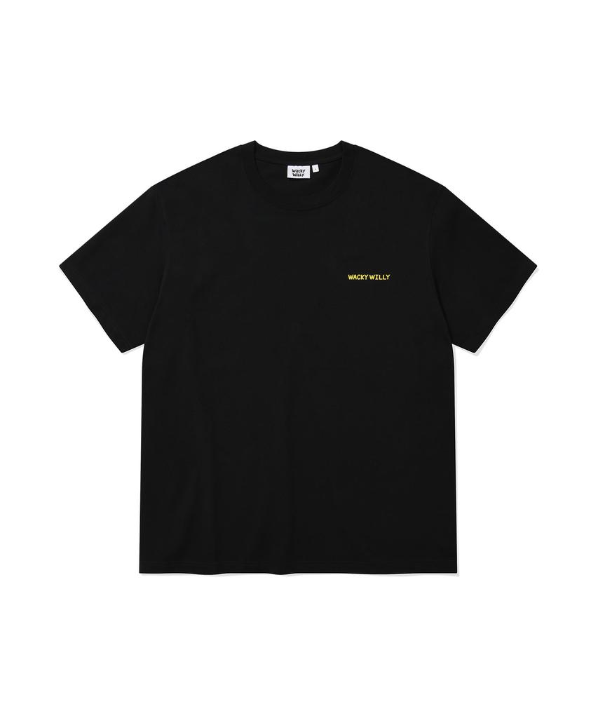 WACKY WILLY Ace Short Sleeve T-Shirt Black